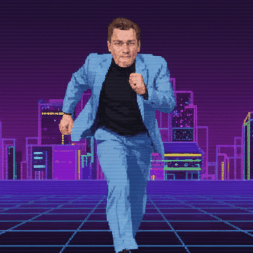 GIF de Manel huyendo